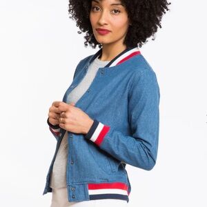Marine Layer The Lux Bomber Denim Jacket Women’s Medium